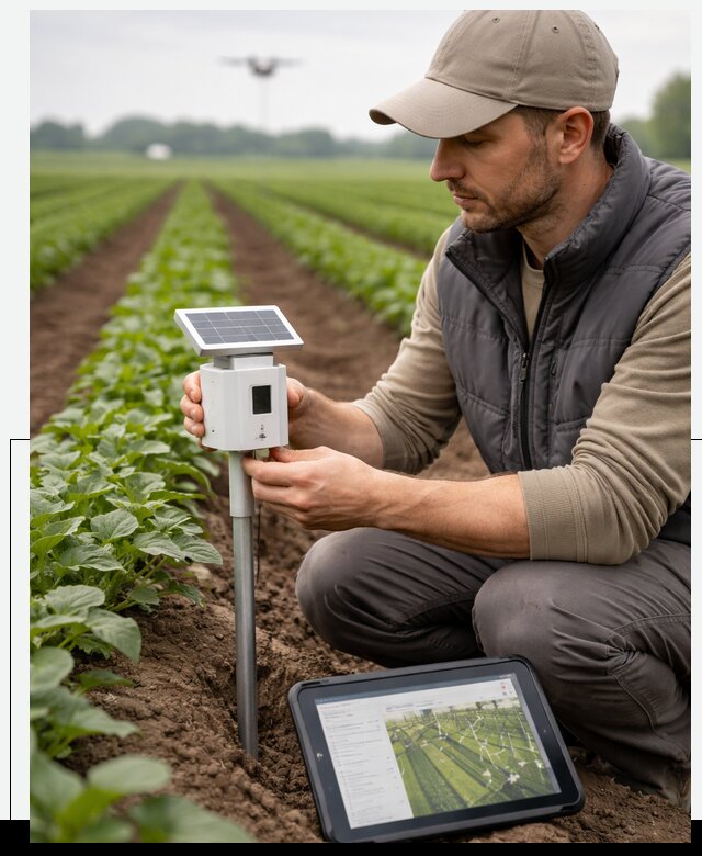 IoT мониторинг сельскохозяйственных полей и контроля в Лыткарине